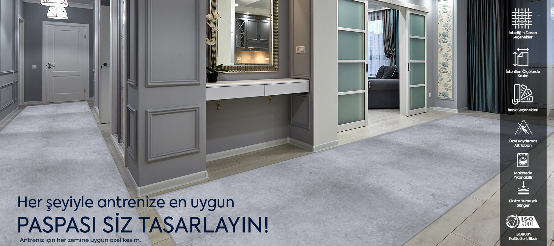 Özel Ölçü Antre Paspası Kendin Tasarla