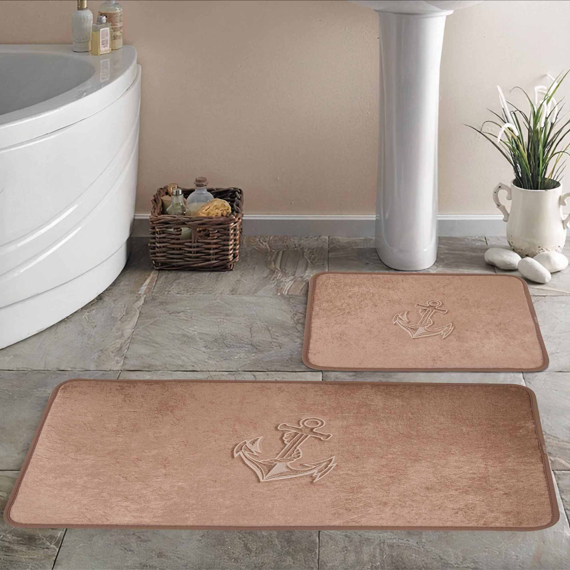 Veldena Çapa Desen 2li Banyo Paspas Takımı