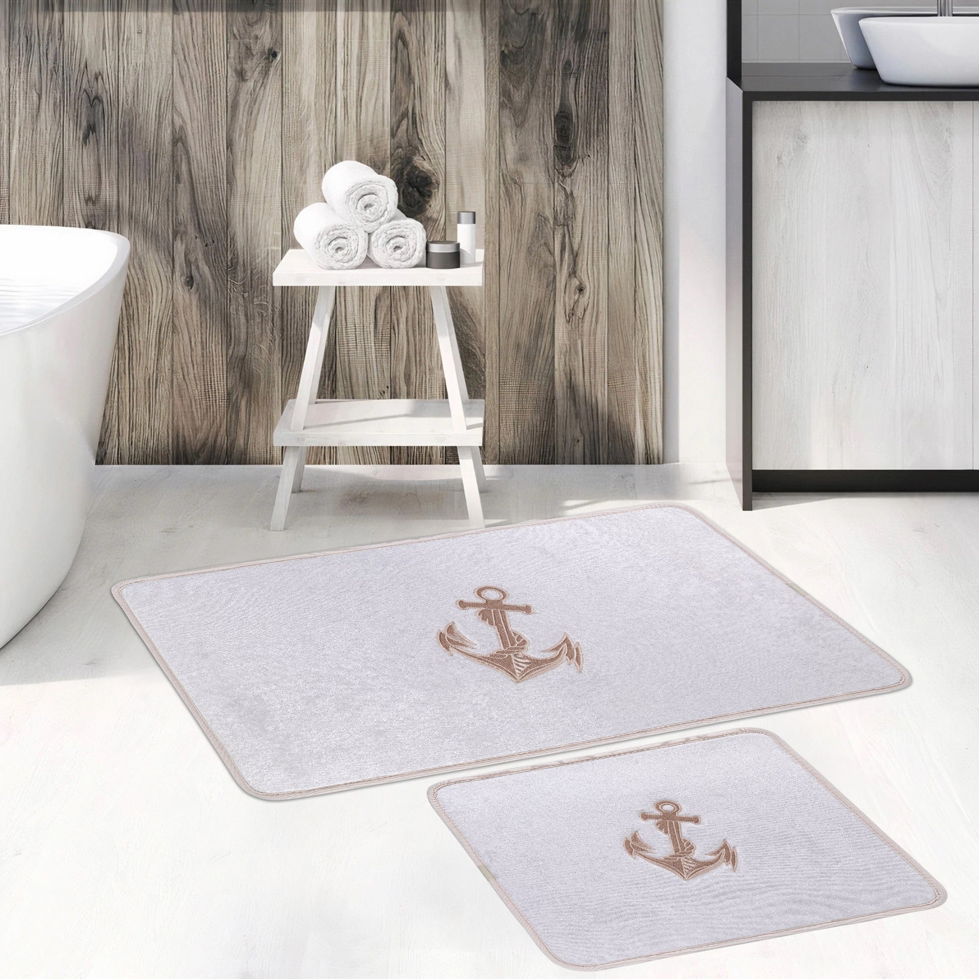 Veldena Çapa Desen 2li Banyo Paspas Takımı