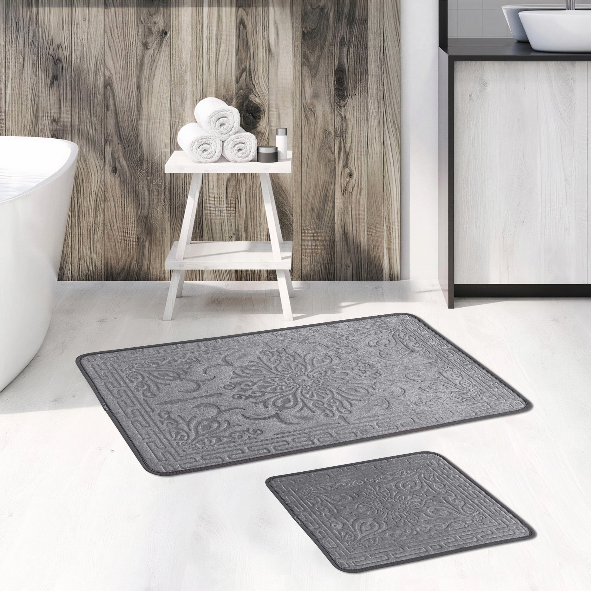 Veldena Geleneksel Baskı 2li Banyo Paspas Takımı