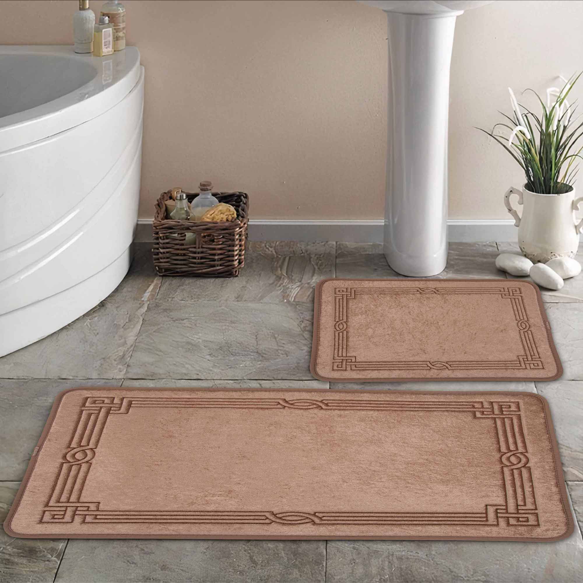 Veldena Klasik Desen 2li Banyo Paspas Takımı
