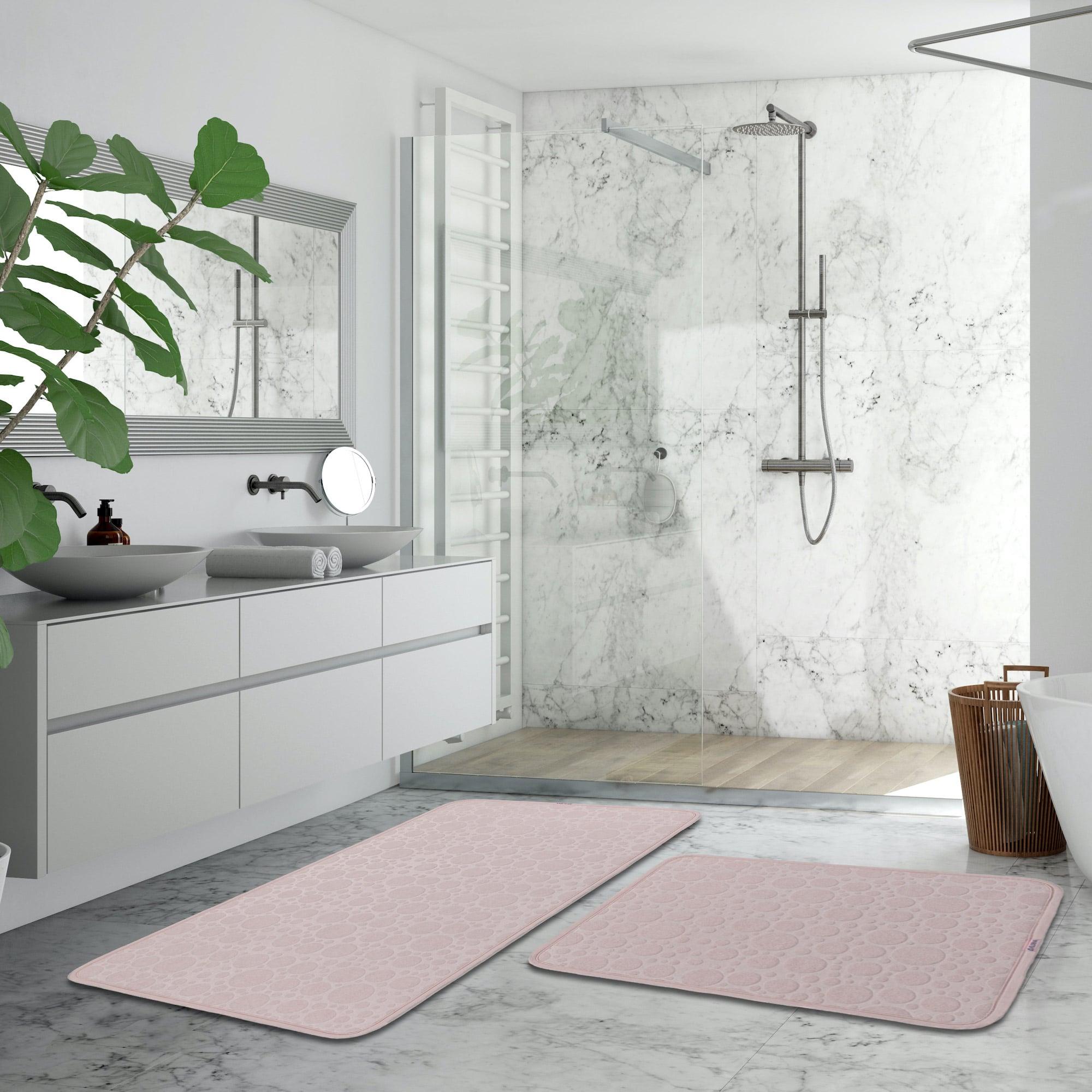 Veldena Küre Baskı 2li Banyo Paspas Takımı