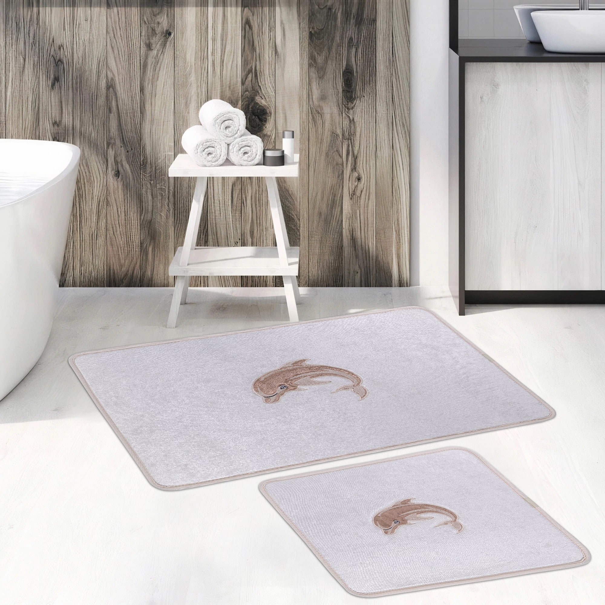 Veldena Yunus Desen 2li Banyo Paspas Takımı