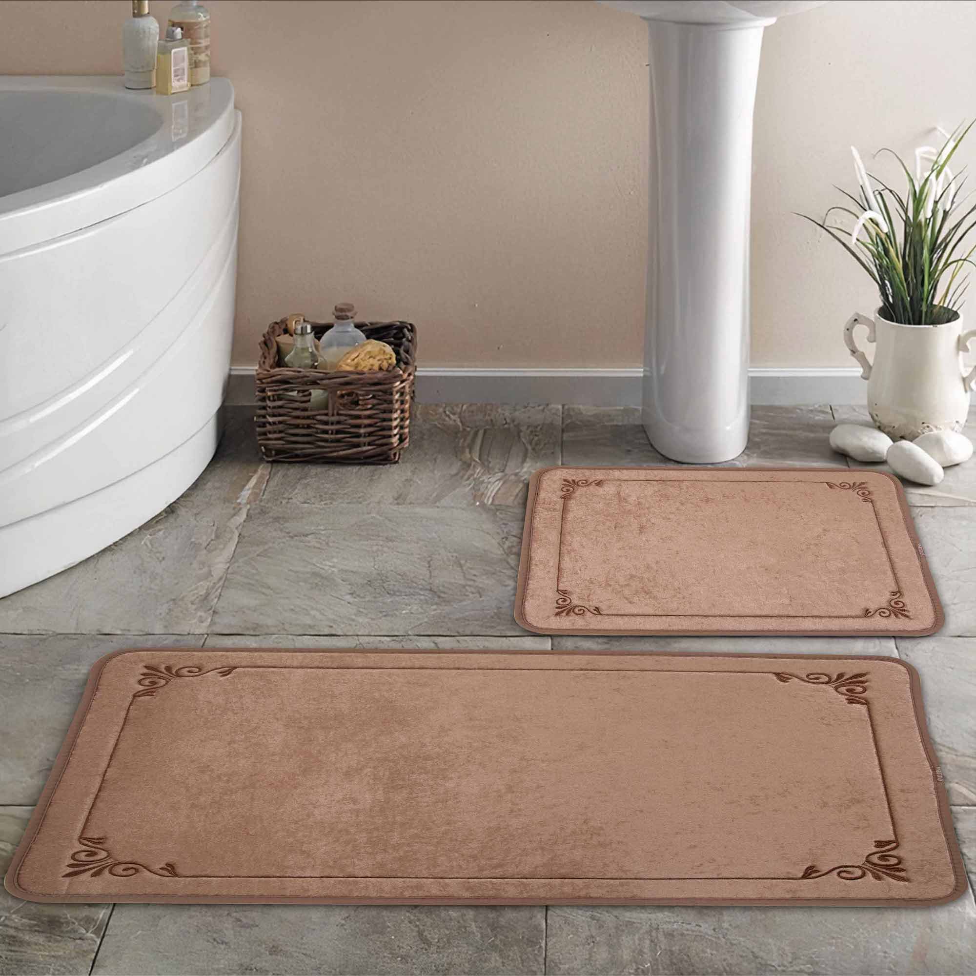 Veldena Zarif Desen 2li Banyo Paspas Takımı