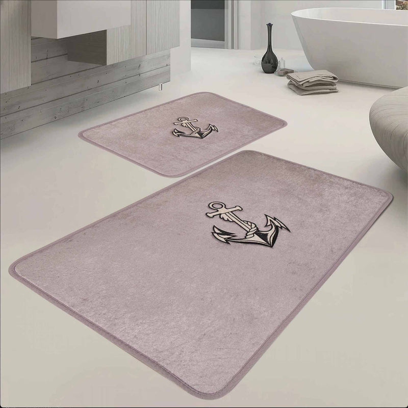 Veldena Çapa Desen 2li Banyo Paspas Takımı