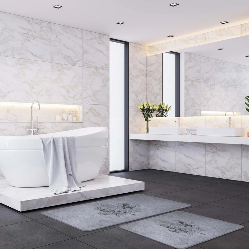 Veldena Çınar Yaprağı 2li Banyo Paspas Takımı