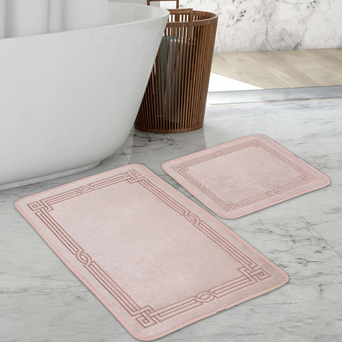 Veldena Klasik Desen 2li Banyo Paspas Takımı