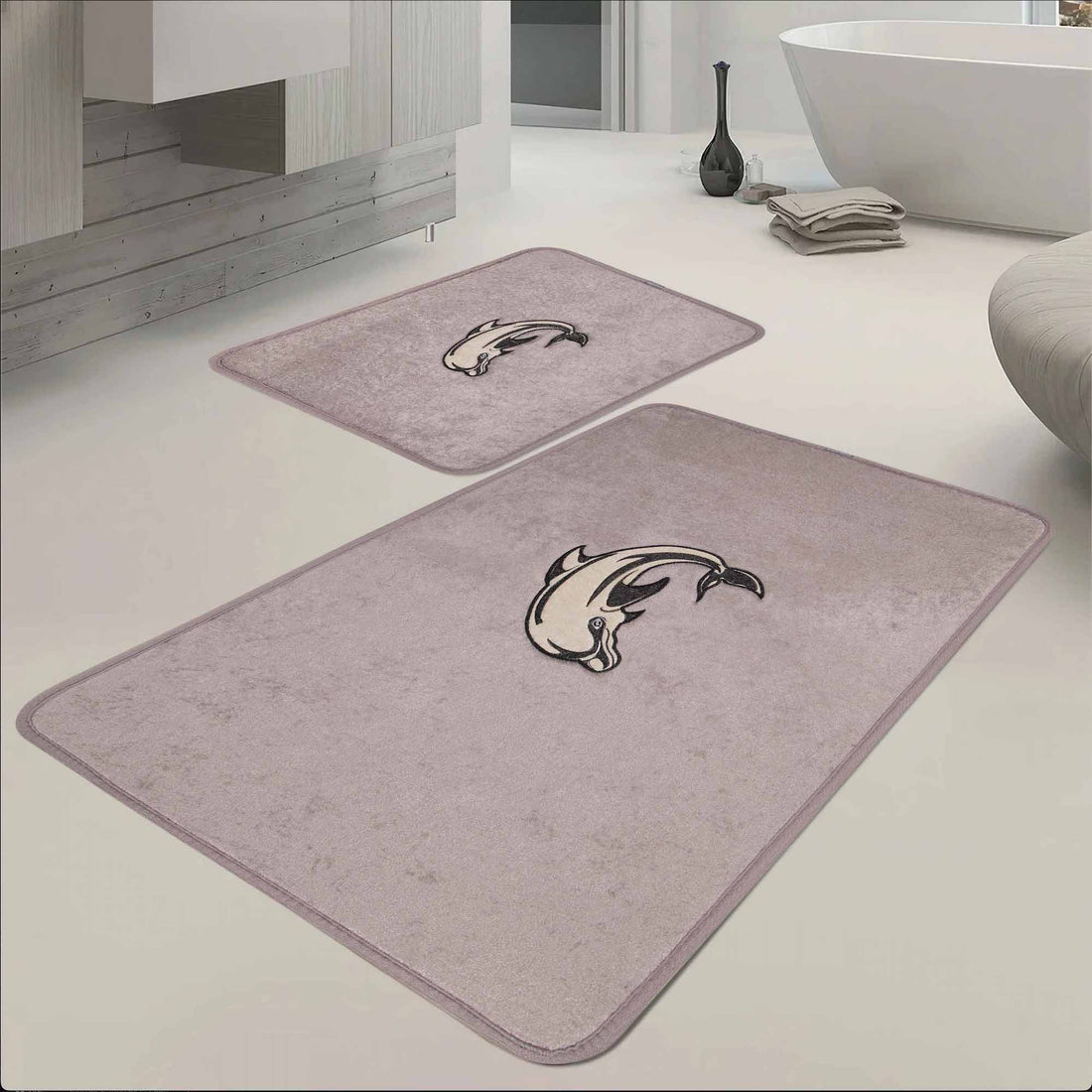 Veldena Yunus Desen 2li Banyo Paspas Takımı